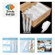 200 Pack Prepasted Disposable Toothbrushes Individually Wrapped Pre Pasted To...