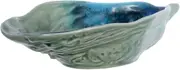 ABOOFAN Oyster Shell Shaped Ceramic Dish for Fruit Salad Appetizers Decorative Plate Dipping Bowl Multifunctional Use for Home Restaurant Easy to Clean Sturdy Design Unique Idea for