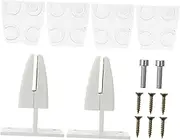 ZUNOXAZ 2Pcs Type Desk Divider Clamps for Office Screens Smooth Curved Design Easy Installation Chic Furniture Partition Accessories for Home Office Glass Screen Partition