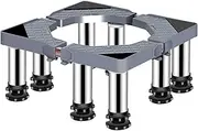 Adjustable Fridge StandRetractable Adjustable Base for Refrigerator Washing Machine Base Stand Adjustable 19-22cm Heightened Cookers Bracket Stainless Steel A Tumble Dyer Pedestal 40-65cm