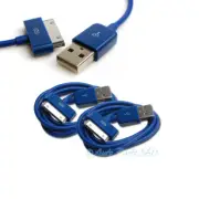2 PCS 6FT USB SYNC DATA POWER CHARGER CABLES IPAD IPHONE IPOD CLASSIC TOUCH BLUE