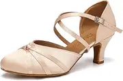 [VCIXXVCE] Women's Ballroom Dance Shoes Closed Toe Ladies Latin Salsa Waltz Social Dance Practice Shoes