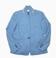 NWT J.Crew Regent Blazer in Light Blue Wool Flannel Single Button Jacket 12 $198