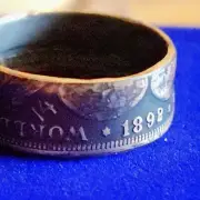 1892-1893 SILVER American Columbian Exposition World's Fair coin ring. Size 10