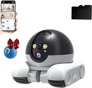 Patrol Buddy Robot Camera, Blinky Bot Camera, The Blinky Bot, 1080P Dual Lens, with 2-Way Talk, Night Vision, 5200mAh Battery & App Control for Cats, Dogs, Baby, Elderly (Wi/fi,32GB Card)