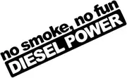 Car Stickers NO Smoke NO Fun Diesel Power Car Styling Decal Car Motorcycles Accessories(Black)