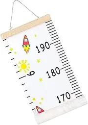 shpuuyy Baby Height Growth Chart Wall - Removable Child Height Wall Chart | with Lanyard Reusable Growth Marker Indicators for Family Kindergarten Interior Decoration