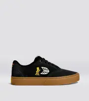 Men's Black/Bart Simpson Skate Low Top Sneakers | Naioca Pro