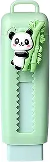 Push Out Up Erasers - Sliding Retractable Pencil Eraser | Cartoon Panda Pencil Push Pull Slide Erasers for Kids Retractable | Cute Writing Painting Drawing Clean Tool for Students