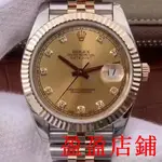 盈盈二手/ROLEX勞力士潛航者男士腕錶 潮流時尚防水日曆機械手錶 男116233G 瑞士機芯 金色錶鏈 黃金錶特價