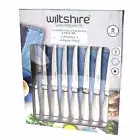 NEW WILTSHIRE 8 PIECE STAINLESS STEEL STEAK KNIFE SET Knives BBQ Pistol Grip