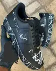 Nike Air Force 1 Custom Shoes Drip Black White Swoosh Splatter Mens Womens Kids