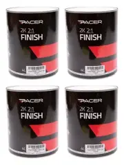4 x Pacer 2K Factory Vibrant Bright White Paint Finish 4L