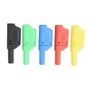 Male Retractable Sheath Stackable Solder Connectors for Banana Plugs 5pcs