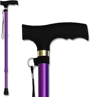 (Lavender) - RMS Walking Cane - Adjustable Walking Stick - Lightweight Aluminium Offset Cane with Ergonomic Handle and Wrist Strap - Ideal Daily Living Aid for Limited Mobility (Lavender)