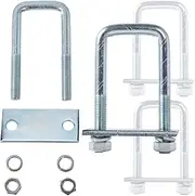 MYZHRE 4 Pack Leaf Spring Clamp Kit, Fits Up To 2 Inch Wide Leaf Springs, Locks Springs Together for Stabilizing, Better Axle Torque Control.