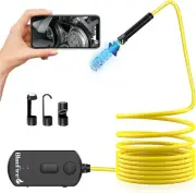 5MP Industrial Endoscope Camera, 1944P HD Borescope Inspection Camera with 6...