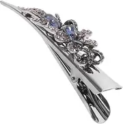 PAMINGONO Small Alligator Clips for Thick Hair Rhinestone Hair Barrette Stylish Women's Hair Clip Fashionable Decorative Hair Accessories