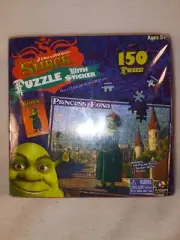 Shrek Puzzle 150 pieces with 1 Sticker Sheet and 1 Poster of Princess Fiona