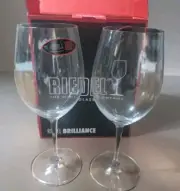 Riedel Brilliance Wine Glasses Fine Crystal 560ml 19.75Oz Set Of 2 Bar Gift NIB