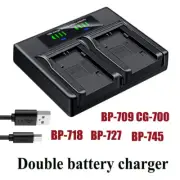 USB Battery Charger For Canon BP-727 VIXIA HF R60 R62 R70 R72 R80 R82 R300 R400