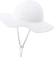 [KAKU NANU] Baby Sun Hat Cotton Breathable 6-18 Months,18 Months-5 Years UPF 50+ Toddler Sun Hat Summer with Adjustable Chin Strap More Colors