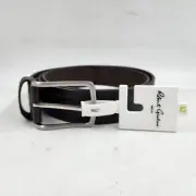 Robert Graham Grayson Pebbled Leather Belt Men's 42 Black Adjustable