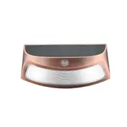 Solar Powered Step Lights, Elegant Curved Modern Design with 8 LED Warm White Color 1 Pack