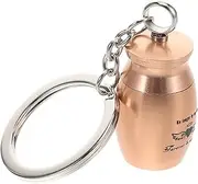 Urn Pet Ashes Keychain Mini Ashes Key Chains Dog Ashes Container Key Decors Cremation Keychain Pet Ashes Holder Pet Ashes Key Ornaments Ashes Key Holder Key Pendants Metal Golden