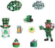 JECOMPRIS 1set Patrick Decal Reflective Sticker Car Fridge Decoration Safe for Fun Patrick's Day Vehicle