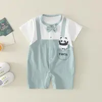 在飛比找ETMall東森購物網優惠-可愛男女寶寶夏季純棉連體衣服