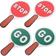 TOKIDNY Handheld Traffic Light Sign for Double Sided Signs for Teaching Traffic Safety PVC