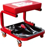 Torin TR6300 Rolling Creeper Garage/Shop Seat: Padded Mechanic Stool with Tool T