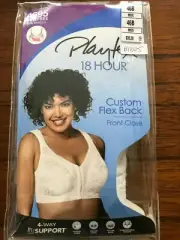 New Playtex White Wirefree Front Close Flex Back Sty 4695 Bra 38C 42C 46DD