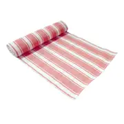 Ribbed Pattern Table Runner Panama Narrow Coral by IDC Homewares