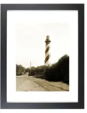 1902 Anastasia Light House Saint Augustine Florida Matted & Framed 11x14 Photo