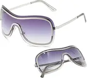 Y2K Sunglasses,Sports Sun Glasses Shades - Portable UV Protection Wrap Around Sunglasses, Women Square Fishing Sun Glasses for Cycling Driving Fishing Borato