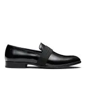 [Aquila] Stokes Patent Leather Loafers in Black