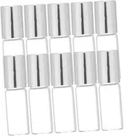 LRXIYODE 10pcs Glass Oil Bottles: 5ml Refillable Mini Glass Roller Vials for Aromatherapy and Cosmetic Applications - for Travel and Daily Use