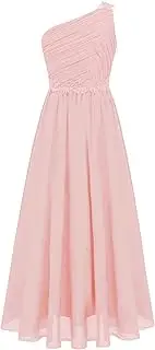[Yruioon] Kids Girls Birthday Party Dress Lace Chiffon Maxi Elegant Dress for Wedding Evening Dancewear