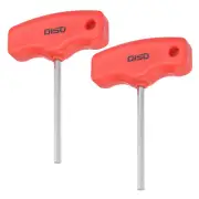 2pcs T-Handle Hex Key Wrench 4mm Metric T-Key Inner Hexagon Spanner