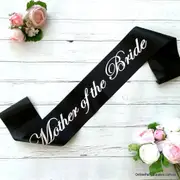 Black 'Mother Of The Bride' Party Sash