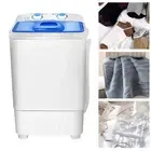 (Blue EU Plug 220V)Portable Mini Washing Machine Household 7.5L Large Single A