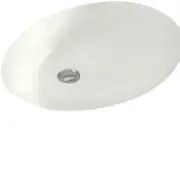 KOHLER Caxton Biscuit Undermount Oval Bathroom Sink with Overflow Drain