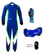 Sparco Kart Racing Suit, gloves and Shoes set CIK/FIA Level 2 Approved.