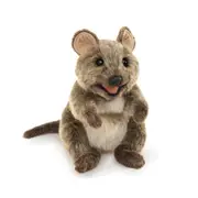 Folkmanis Quokka Hand Puppet Kids/Children Animal Soft Plush Toy Brown 3y+