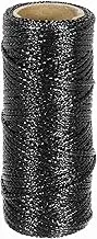 uxcell 1.5mm Metallic String, 16 Ply Decorative Metallic Bakers Twine Thread Cord Rope for Gift Wrapping DIY Crafts Making Ornament Decor, Black, 27Yards