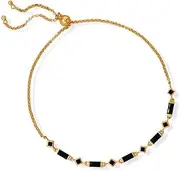 [JewelryWeb] 14k Gld Plated 925 Sterling Silver Black CZ Bolo Bracelet a 5mm Bead Stopper Rich Black 2mm X 2mm Squar Link-Bracelet for Women