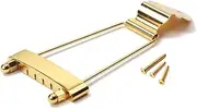 HAMPPLIES 6 String Guitar Bridge Tailpiece Jazz Acoustic Tuning Guitar Tailpiece Files Golden