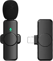 Wirel Microphone Noise Reduction Portable Clip-on Mic 360° Omnidirectional Lapel Mic pe-C/iOS for Live Streaming Sound Recording